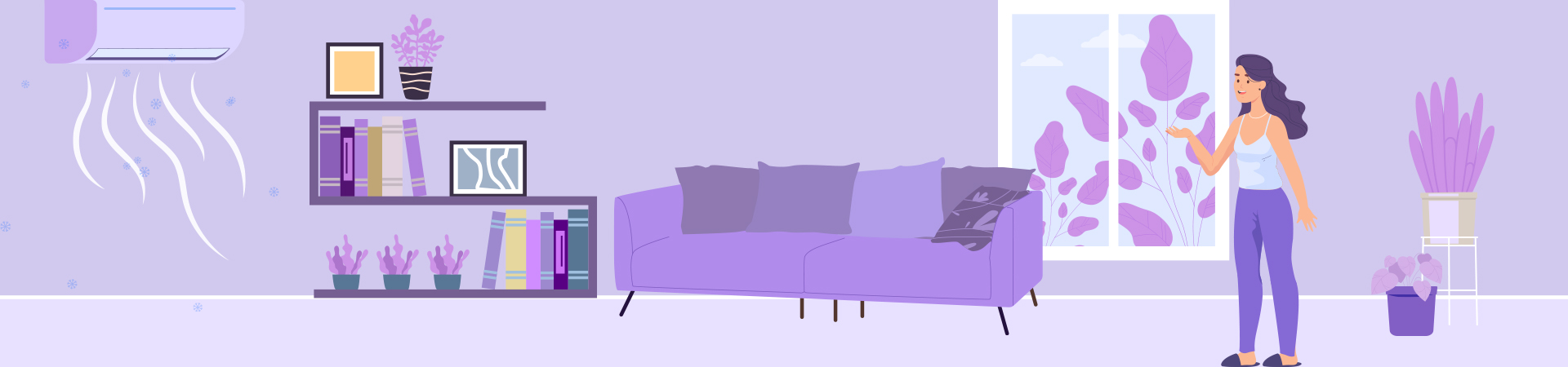 Woman Happy In A Cleand Fresh House