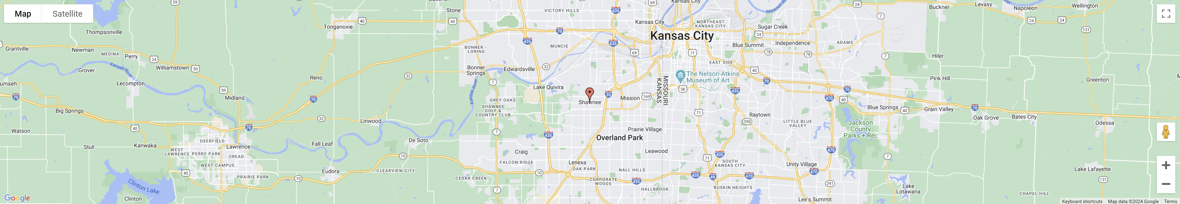 Shawnee Service Area Map for Empower Cleaning Services